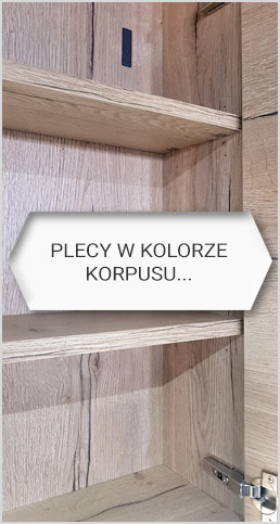 pełne plecy szafek
